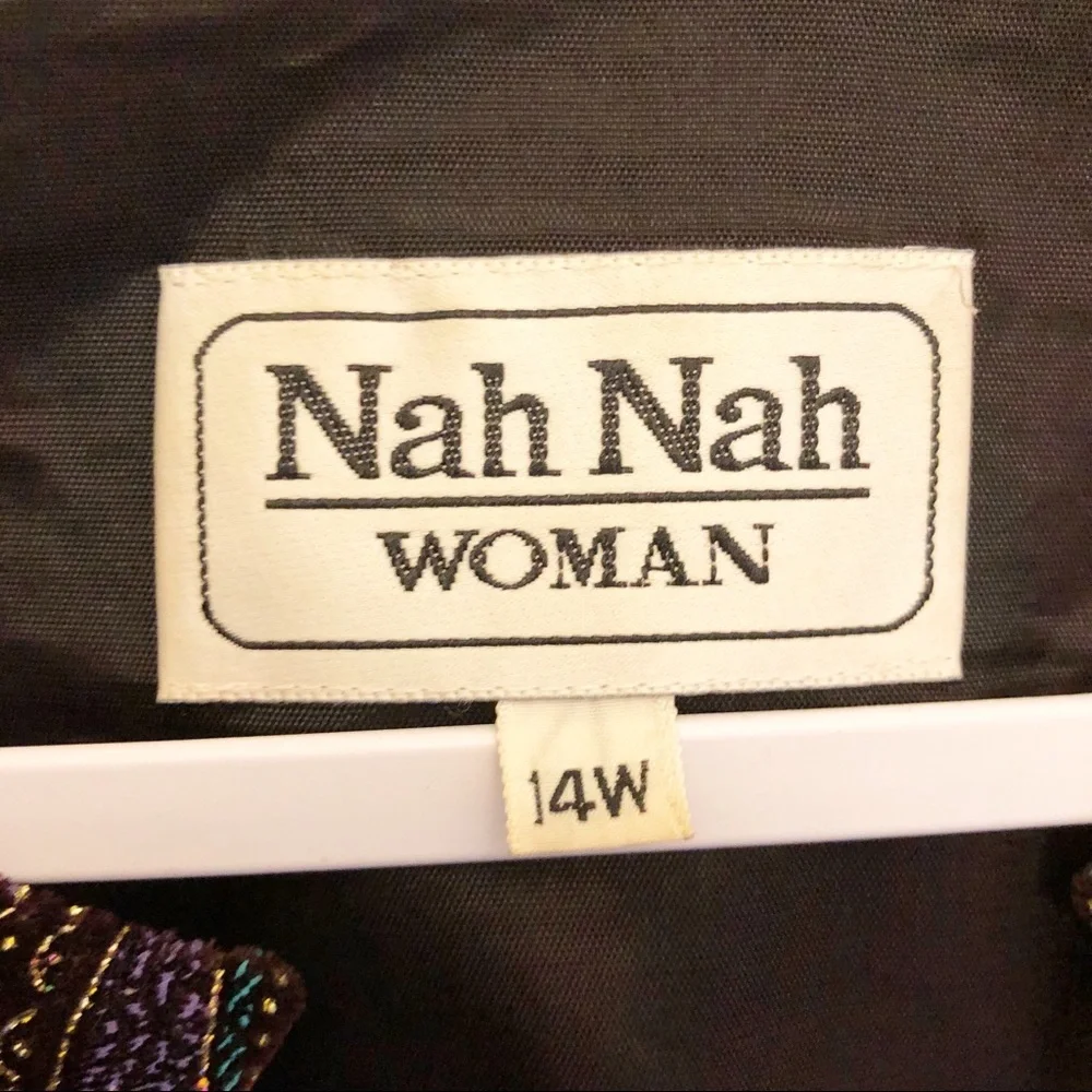 vintage Nahnah floral blazer size 14w - Picture 5 of 6